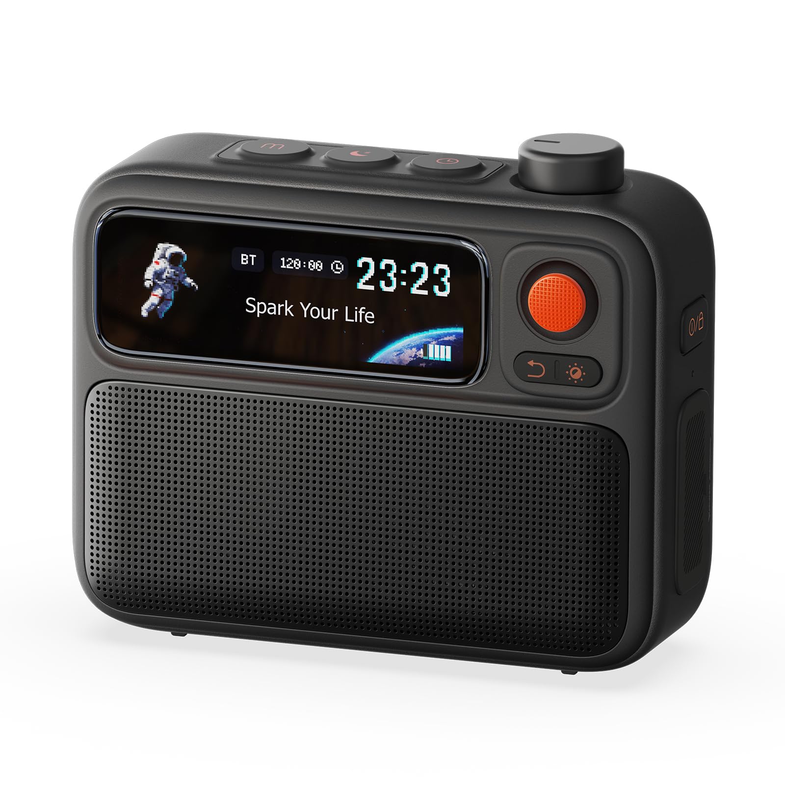 Divoom FlowToo Schlafsound Maschine mit Bluetooth-Lautsprecher, Weißes Rauschen, 90+ Schlafsounds, Pixel-Display, Wecker & Timer für Schlafzimmer und Home Office