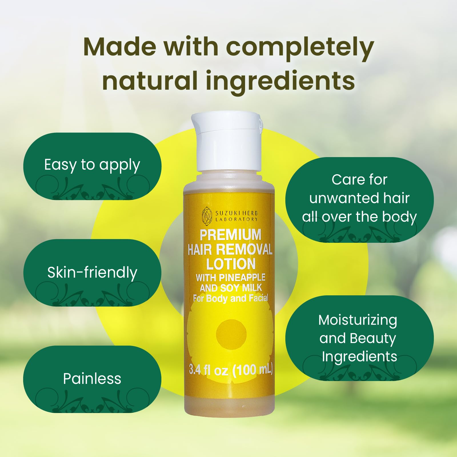 Amazon.com : SUZUKI HERB LABORATORY Premium Hair Inhibitor Lotion