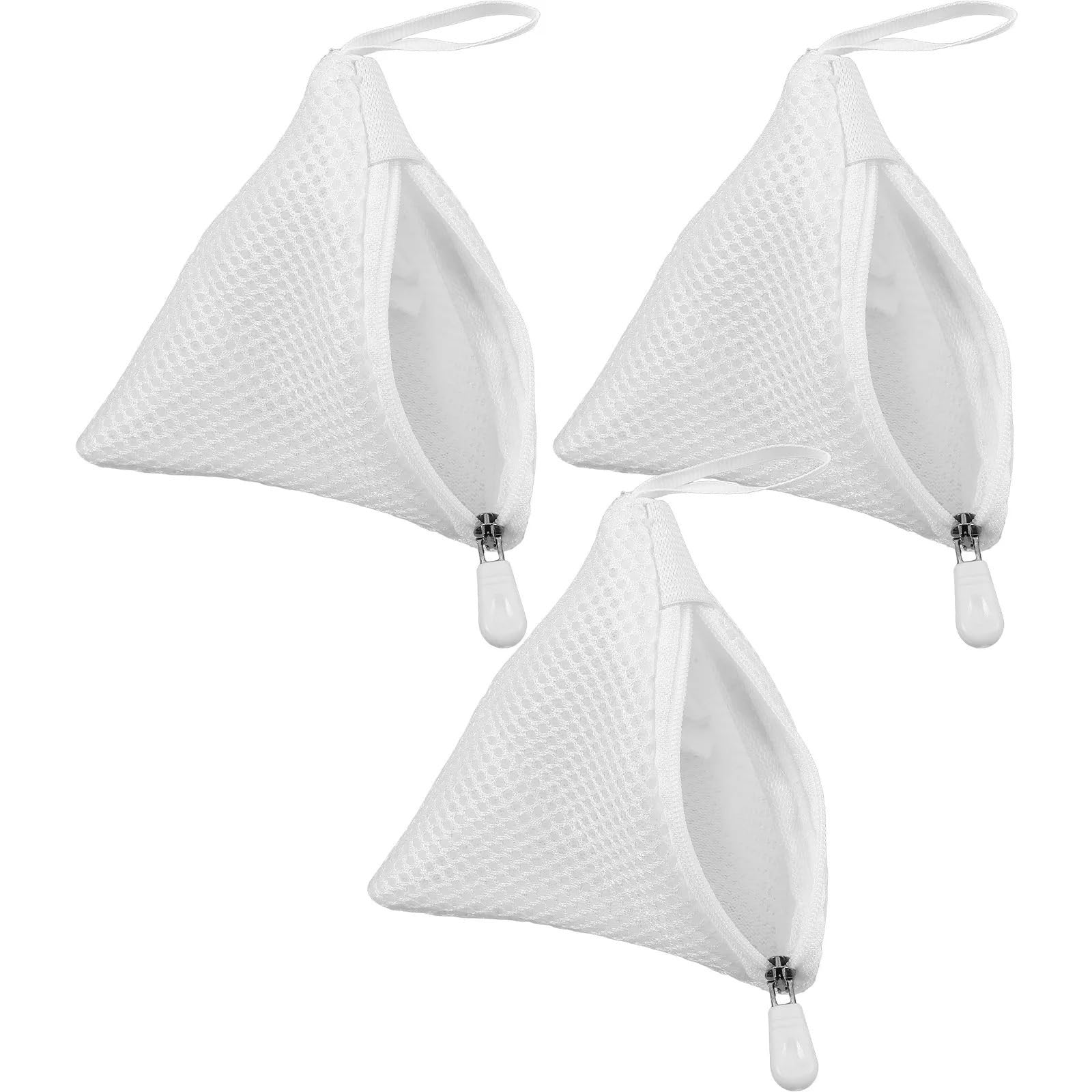 3Pcs Fine Stitched Mesh Laundry Bags - Delicate Item Protection for Lingerie, Socks, Bras, Hosiery, Silk, and Polyester