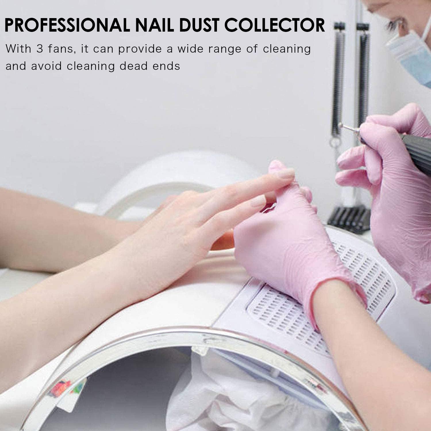 Nail Dust Collector Powerful Nail Vacuum Dust Collector, 40W Nail