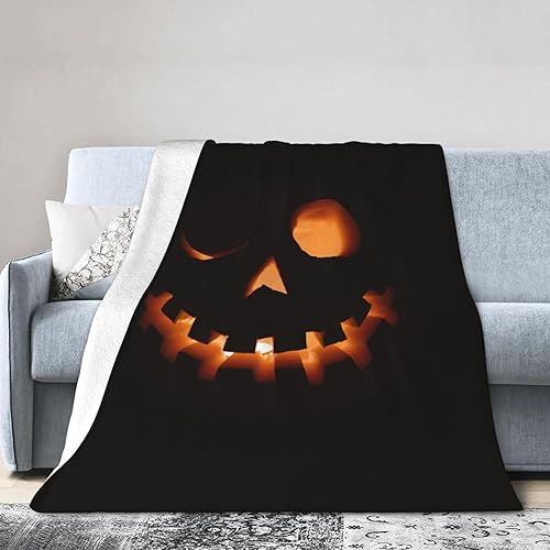 Miniatura 6 de Manta de microforro polar ultrasuave para Halloween, ligera, mullida y cálida, manta de franela de Halloween para sofá, cama, sala de estar, 50 x 40