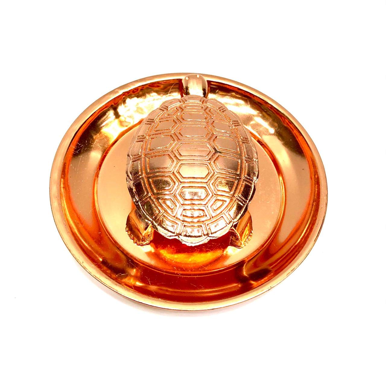 Divya Mantra Feng Shui Pure Copper Tortoise/Turtle with Water Plate