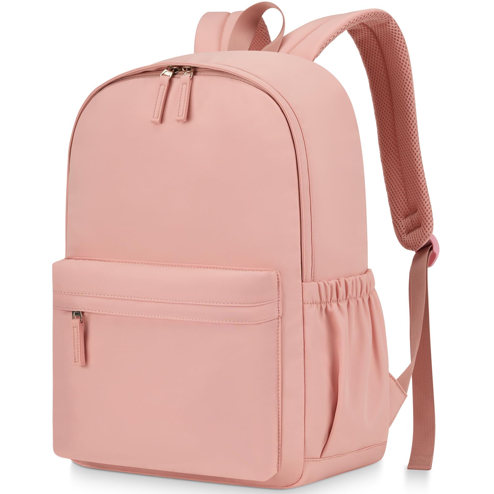 CLOKARS Backpack for Teen Girls Large Middle-School Primary Elementary Students Bookbag 17 inch Laptop Bag for Women Lightweight Casual Daypack (Pink)