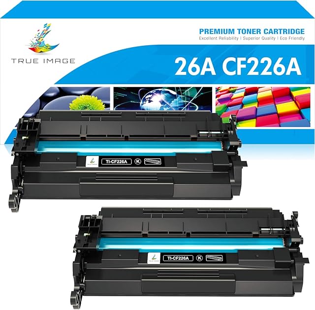 TRUE IMAGE Compatible Toner Cartridge Replacement for HP 26A CF226A 26X CF226X LaserJet Pro MFP M402dn M402n M426dw M426fdw M426fdn M402dw M402d (Black, 2-Pack)
