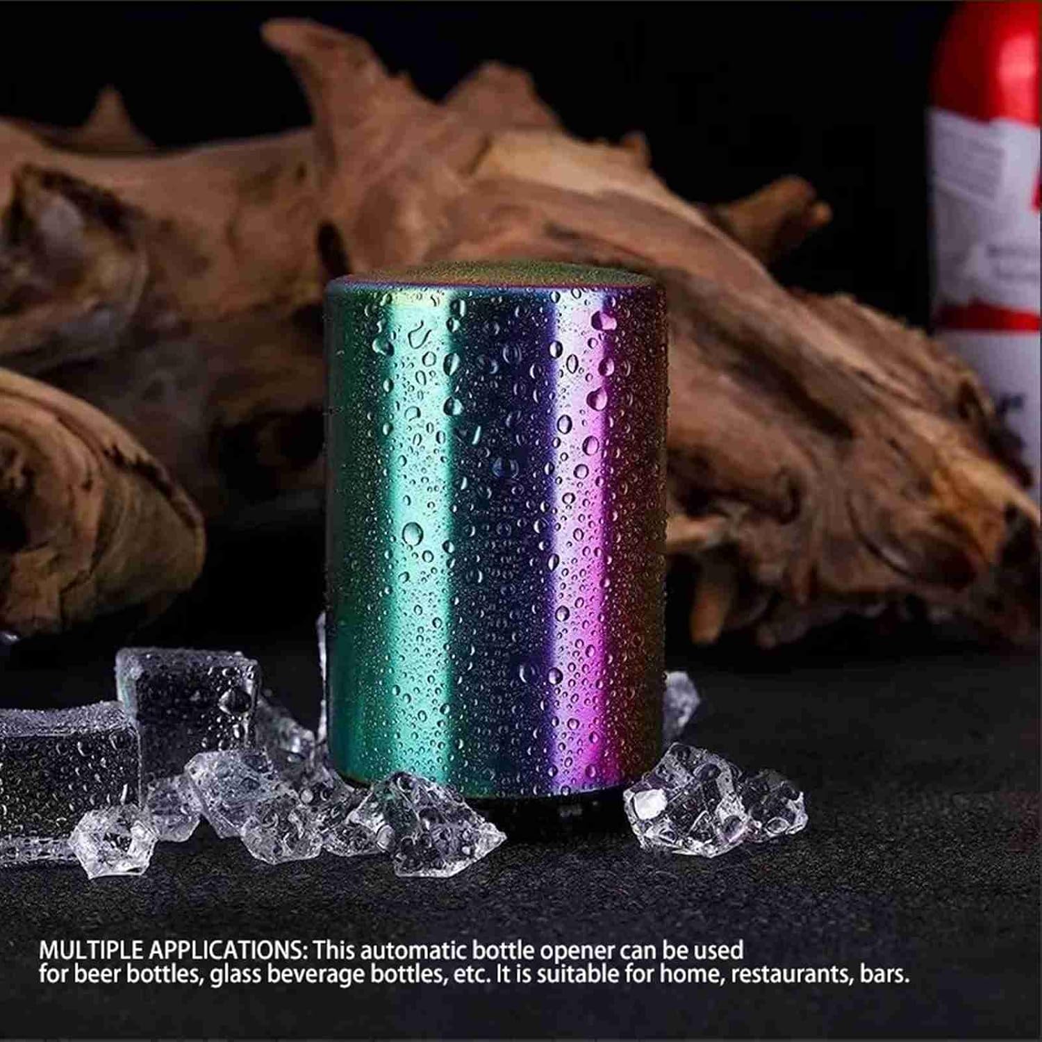 Automatic Beer Bottle Opener, Push Down Pop Off with Magnetic Catcher image 3
