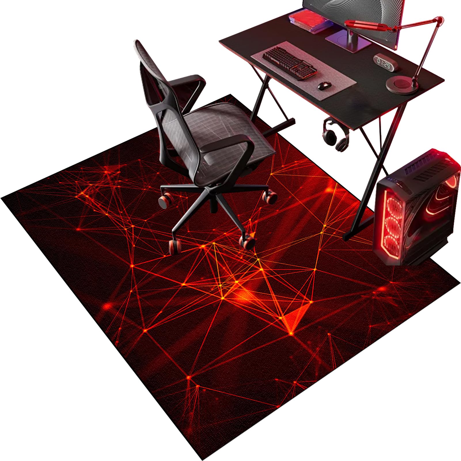 100 x 140 cm Alfombra para Silla Oficina con Ruedas, Alfombra Silla Gaming, Protector Suelo Silla Ruedas, Alfombra Silla Escritorio Antideslizante, Alfombra Silla Gamer Alfombra Protectora Suelo