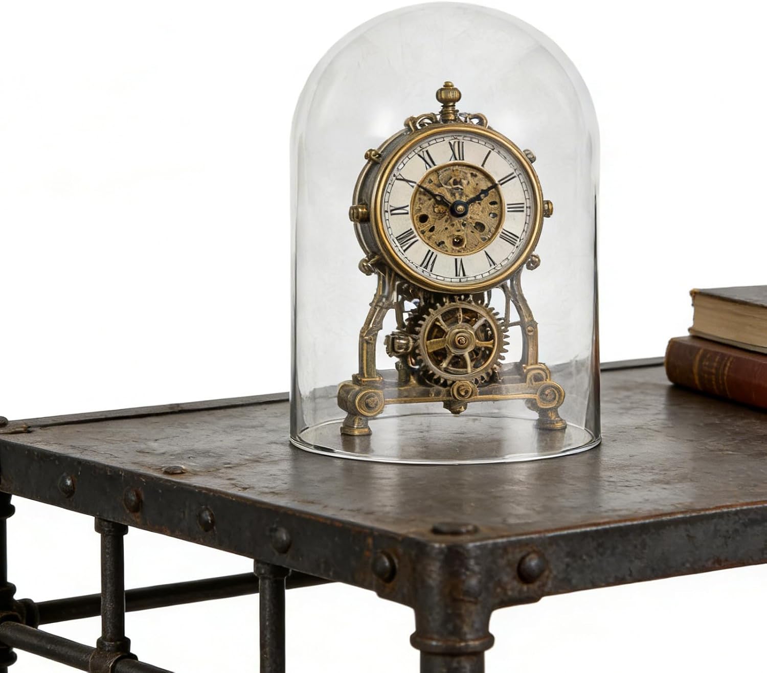 Levemolo Mantel Clock Glass Dome: Decorative Cloche for Collectibles Figurines & Antiques - Clear Glass Display Case No Base for Home Decor Crafts or Party Decorations