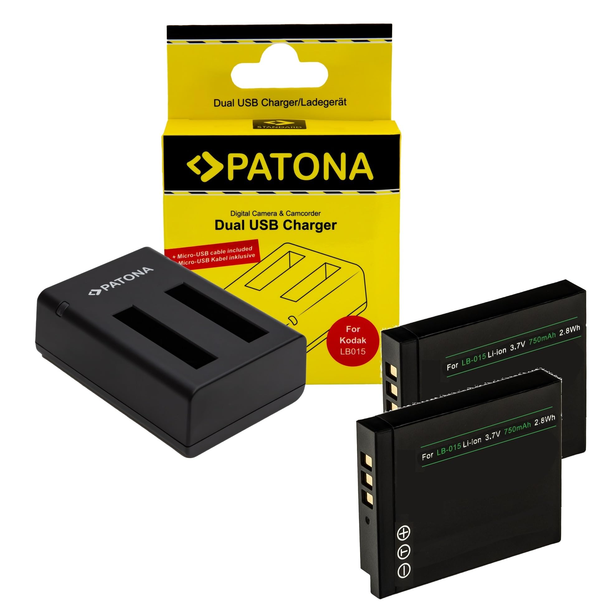 Appareil Photo DSTE Chargeur Double Batterie Kodak LB-015 Et WPZ2