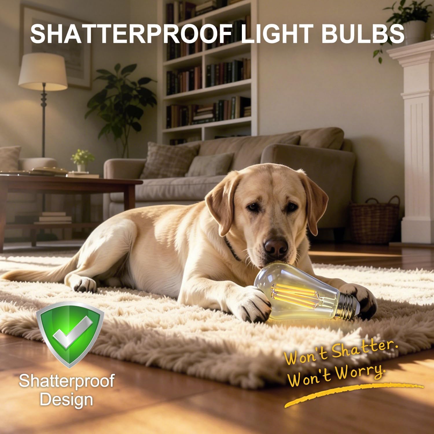 12 Pack ST19(ST58) Vintage Edison LED Light Bulbs, Dimmable 6W Decorative Antique Filament Bulb Equivalent 60W, Daylight 5000K, 800LM, E26 Base Bulb for Home Bathroom Ceiling Light
