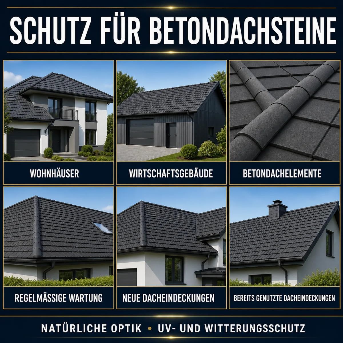 ESANDOL Dachbeschichtung Betonziegel 20 L – bis zu 800 m², wasser- und schmutzabweisend, Witterungsschutz, farblos