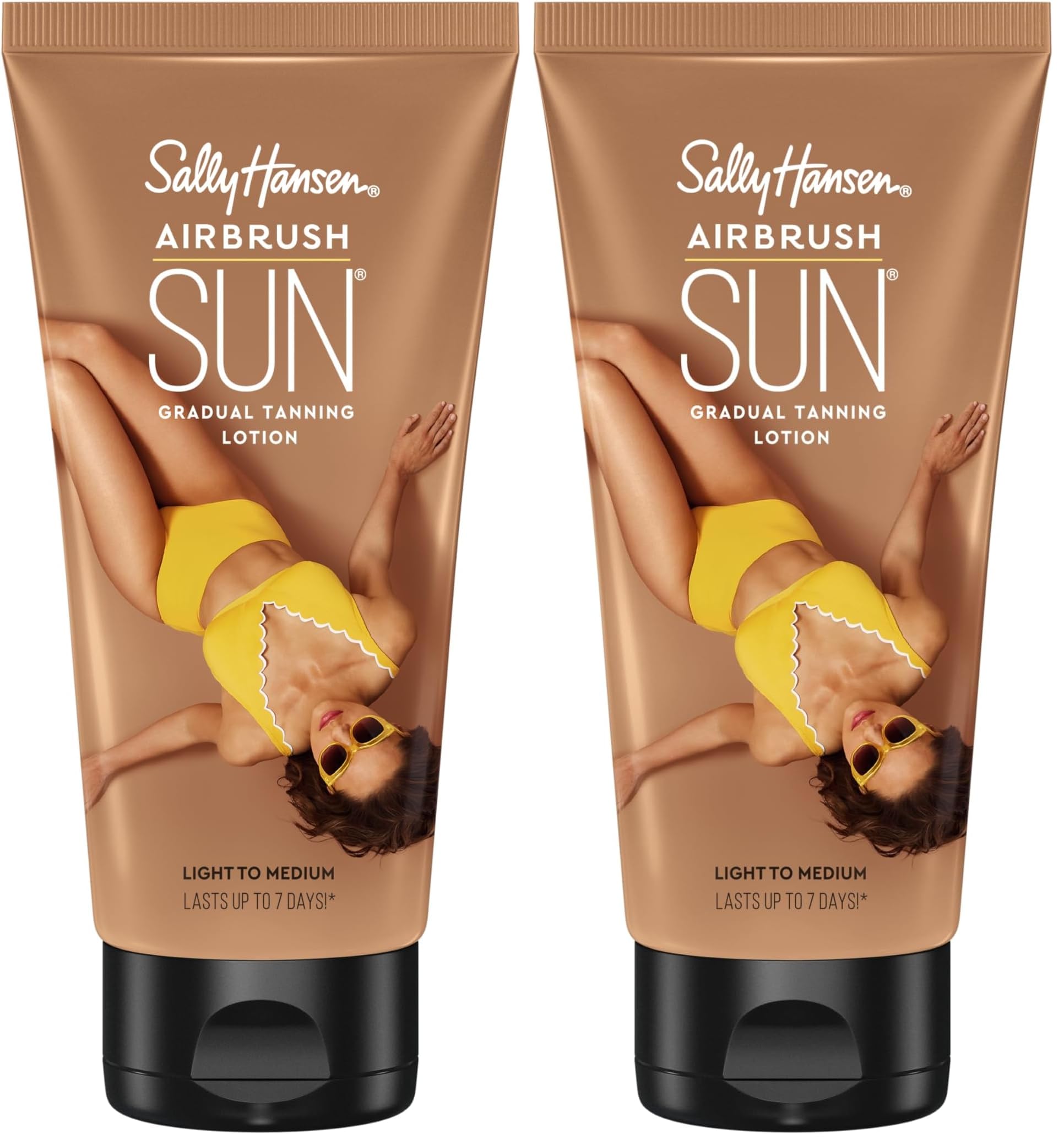 Airbrush Legs Tanning Lotion, Light to Medium | Gradual Tan | 5.9 Oz | Pack of 2