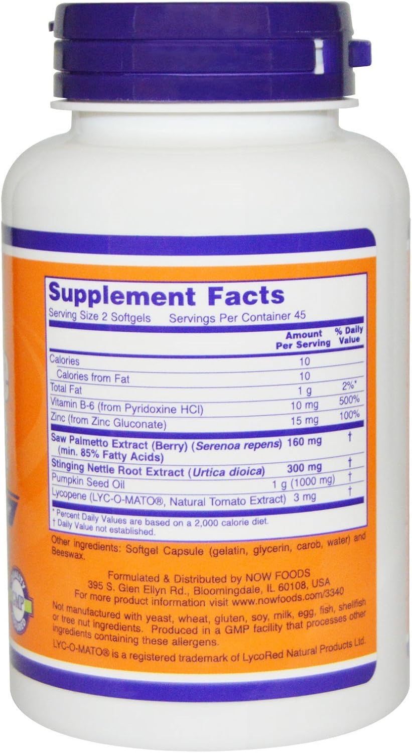 NOW Foods Prostate Support 90 Softgels (Pack of 2)