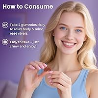 Vista 5 de Gomitas Kava de 500 mg, suplemento de extracto de raíz de kava de alta absorción con 50% de kavalactonas para el estado de ánimo, sueño y estrés