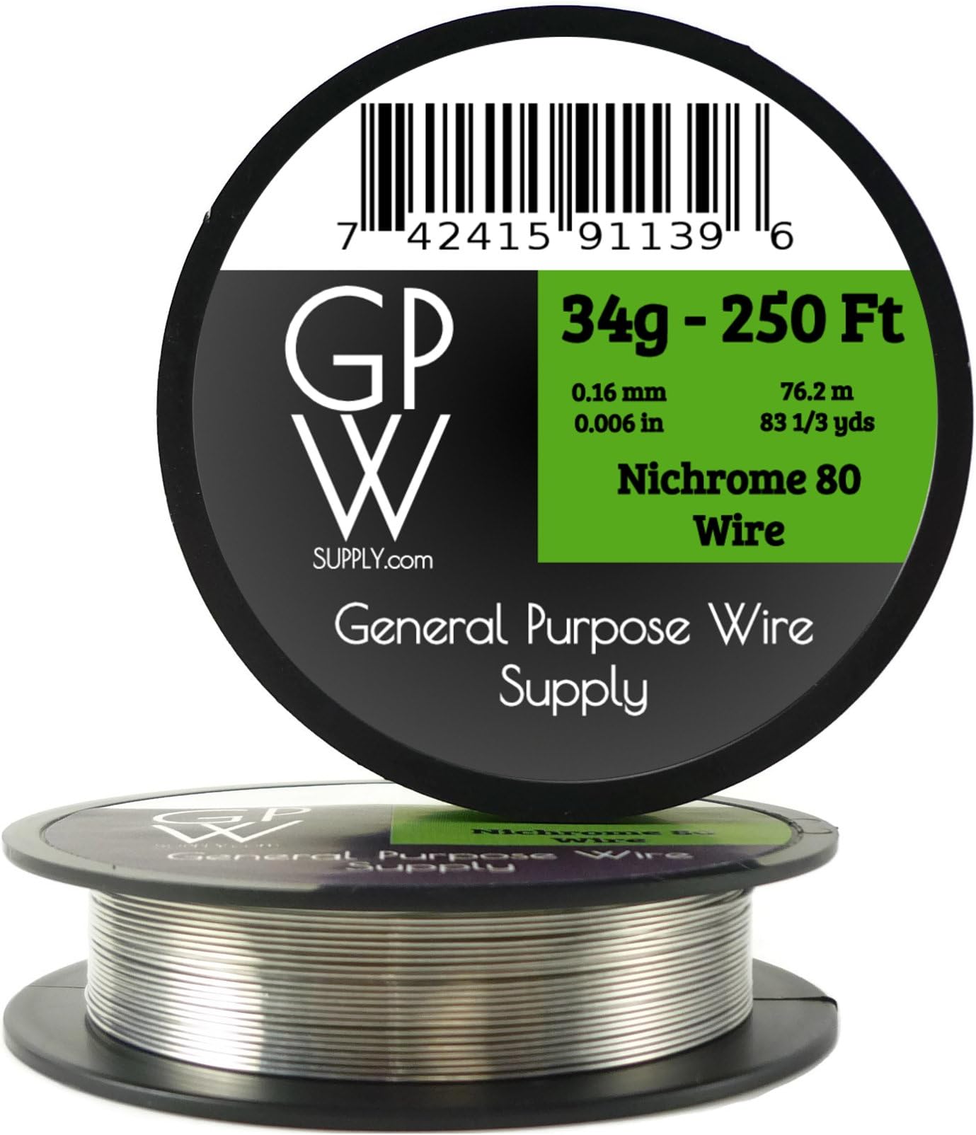 GPW Supply - Nichrome 80 34g 250 ft Electronic Resistance Wire