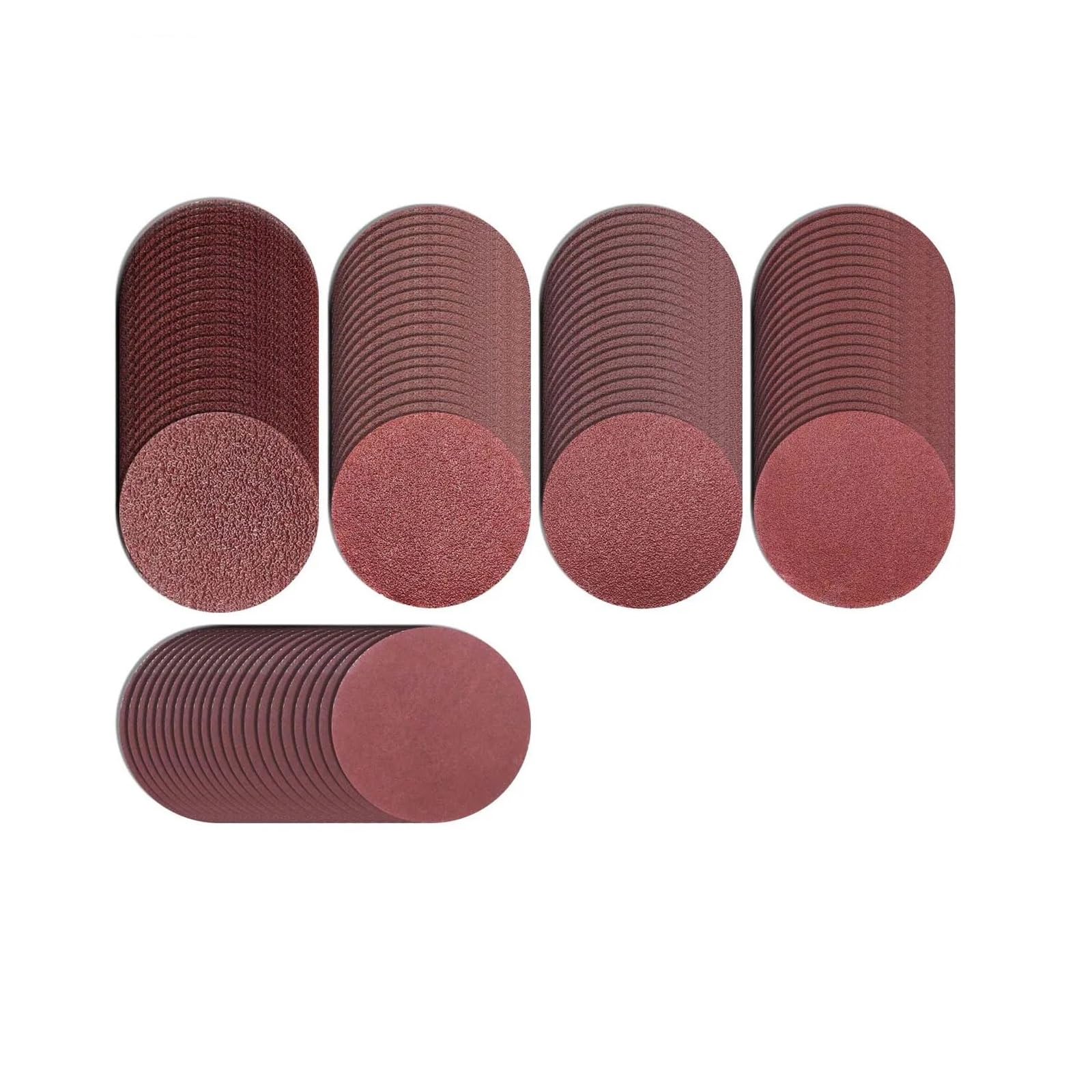 Hojas de Lijado Almohadillas de Pulido, Hojas de Lija, 100 Unidades, Discos de Lija de 1 Pulgada, Papel de Lija con Gancho y Bucle de 25 mm, Grano 40-2000(1500)