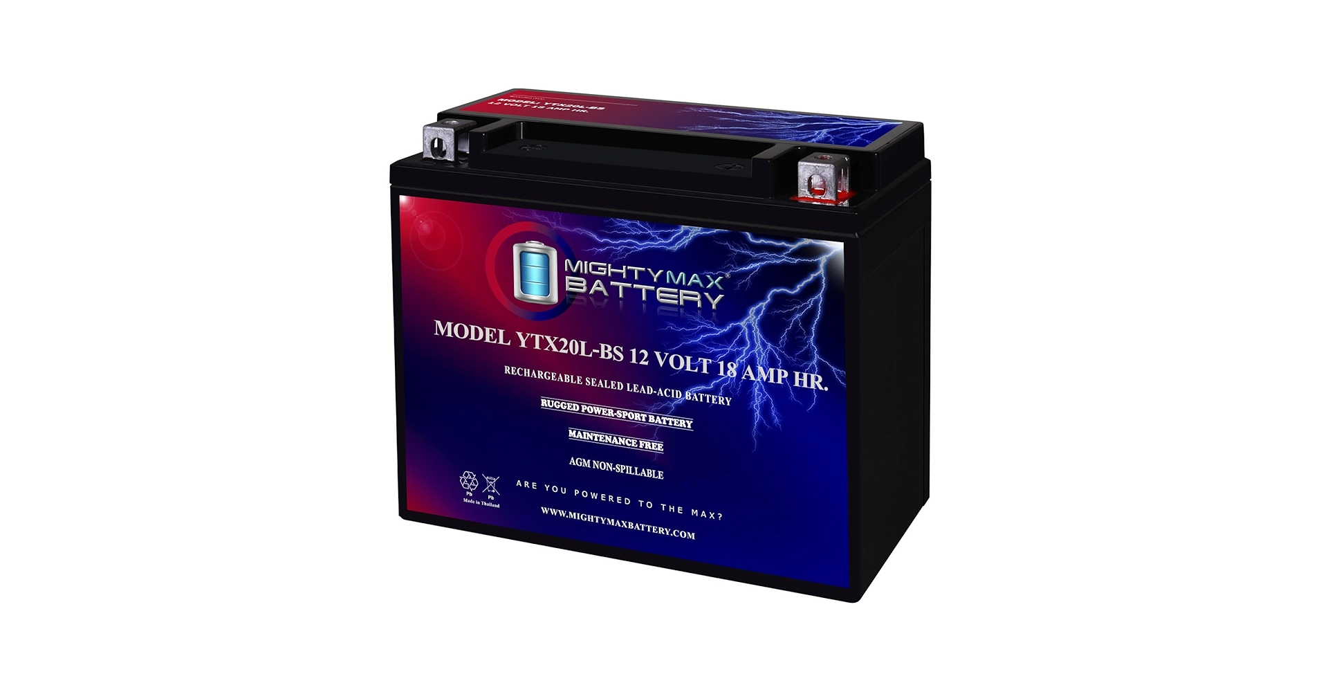 ※kaCASETiFY POWER BANK 5000mAh Amazon.com: Mighty Max Battery YTX20L-BS Replacement Battery