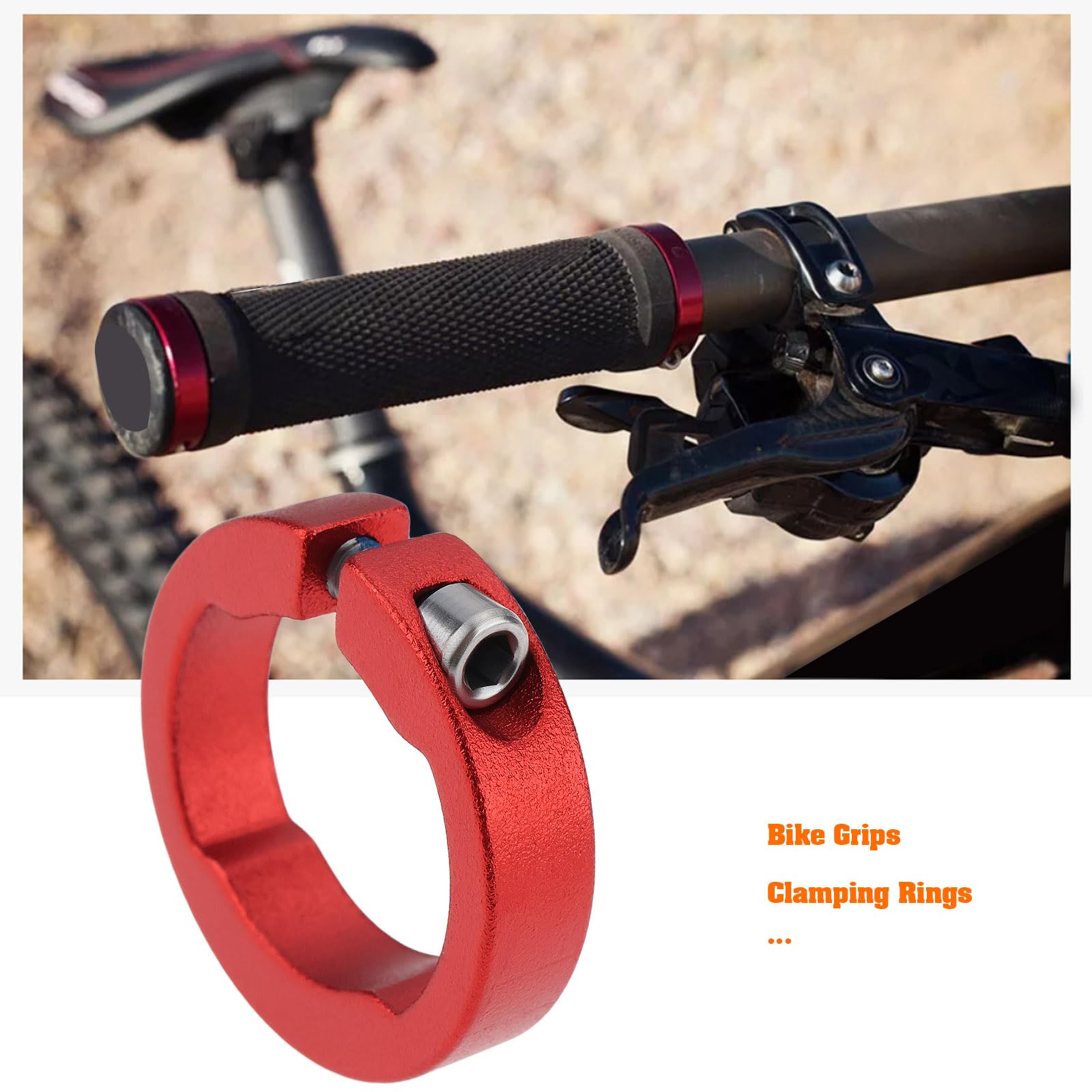 fahrradlenker ringe Briny River 2 Stücke 22mm Bike Griffe Spann Aluminium Legierung für Fahrrad Lenker Rot Sport & Freizeit Zahn:mit Zahn Category:Kinder Jugend Fahrräder_Shimano HG31  11 34 Zähne Cube Agree C:62 Pro