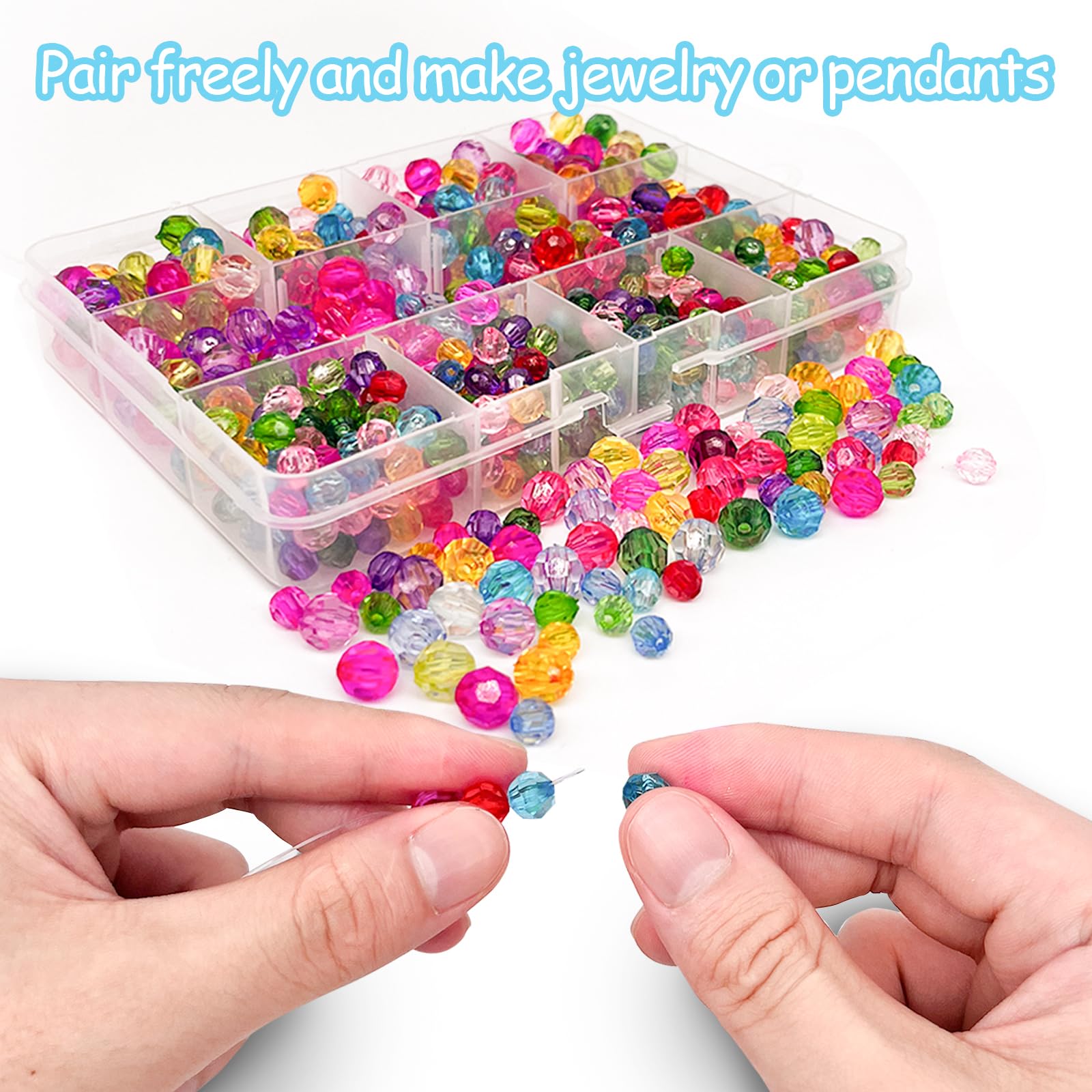 720 Perle Di Vetro Boemia Sfaccettate - 6mm E 8mm, Per Gioielli Fai-Da-Te, Con Scatola - Foto 12