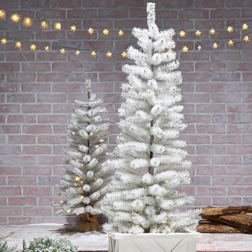 Outdoor Winter Lighted Tinsel Tree - 48"