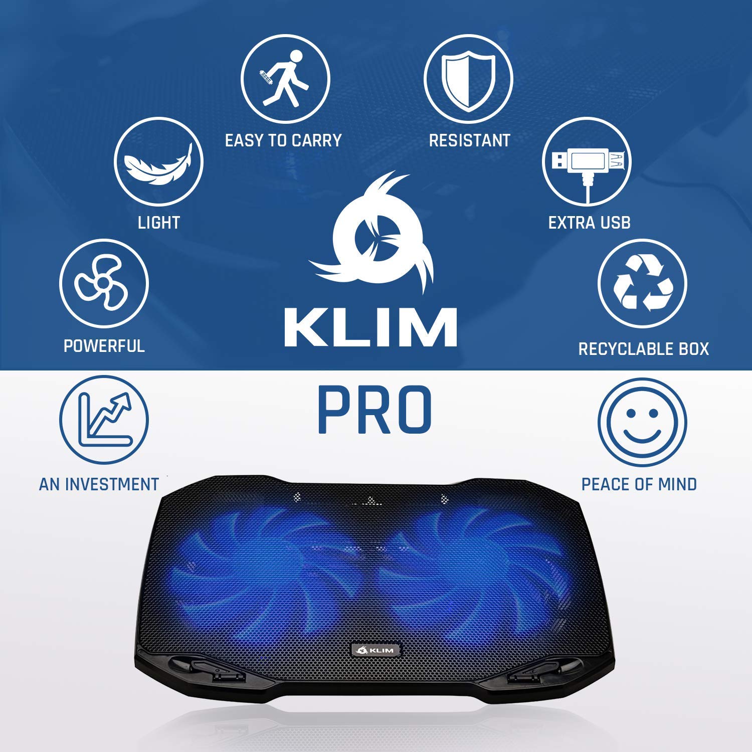 Buy KLIM Pro The Laptop Cooling Pad for Professionals + Light