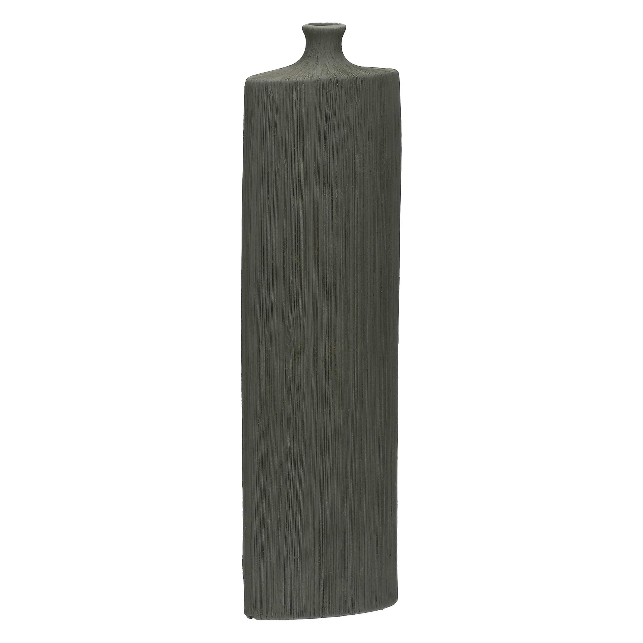 rituali domestici - Deco Monofiore Medium Stoneware Vase, 12.5 x 7 cm, Depth 40.5 cm, Hemp Collection