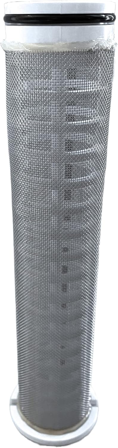 KleenWater KWSStop Stainless Steel Replacement Screen, 1 7/8 inch (W) x 10 inch (L), Compatible with Rusco, Vu-Flow, KleenWater and Campbell Spin Down Filters with 2" Inlet/Outlet (24 Mesh)