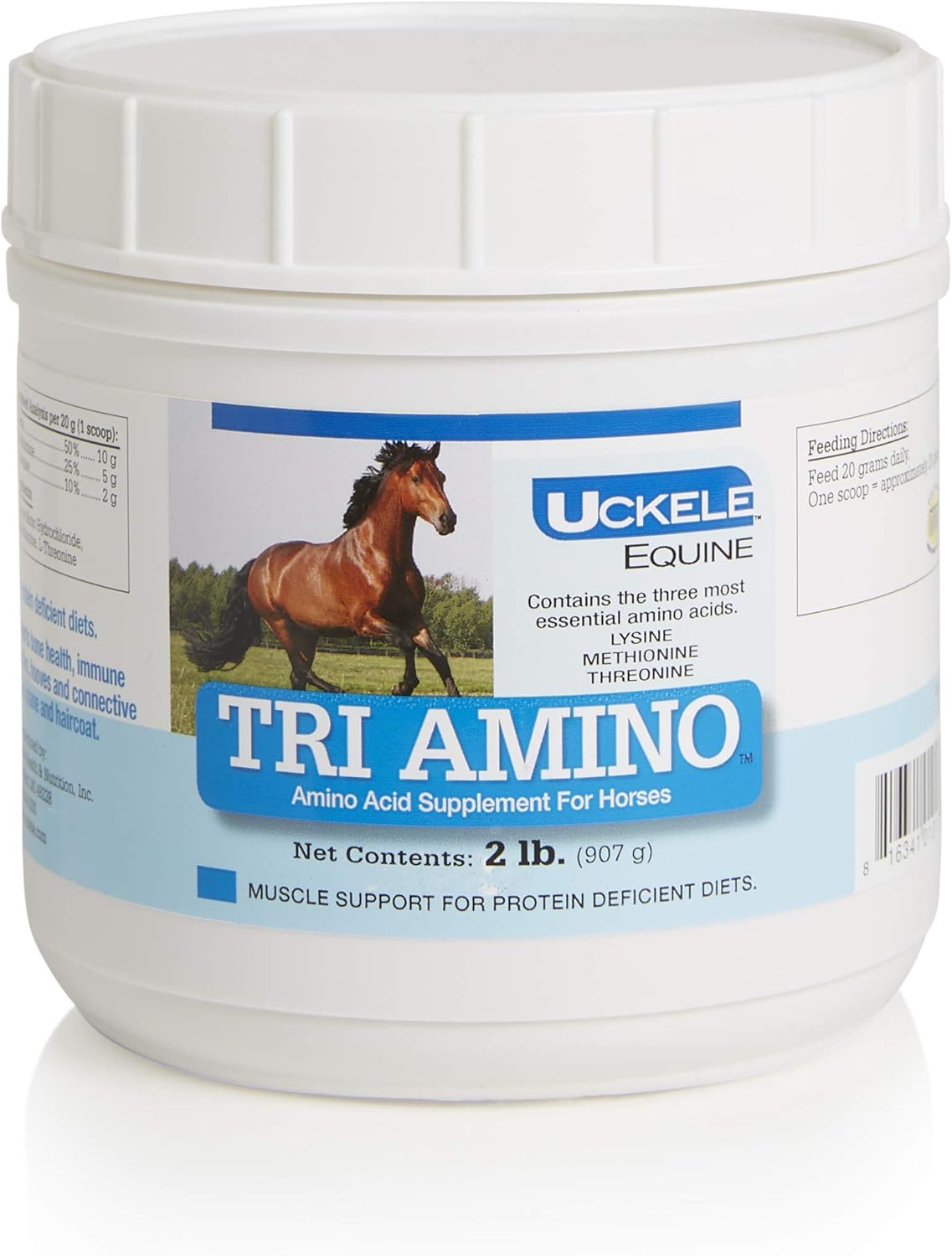 Uckele Tri Amino Horse Supplement – Amino Acid Support for Horses – Equine Vitamin & Mineral Supplement – 2 lb Uckele Tri Amino Horse Supplement – Amino Acid Support for Horses – Equine Vitamin & Mineral Supplement – 2 lb