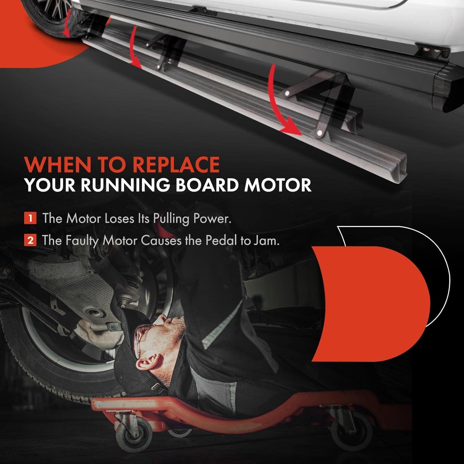 A-Premium Pair(2) Power Running Board Motor Assembly Compatible with GMC Yukon XL 2015-2020 & Chevrolet Suburban 2015-2020 & Cadillac Escalade ESV 2015-2020, Driver and Passenger Side