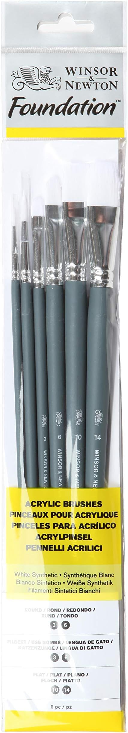 Foundation Acrylic Brush (Pack of 6)