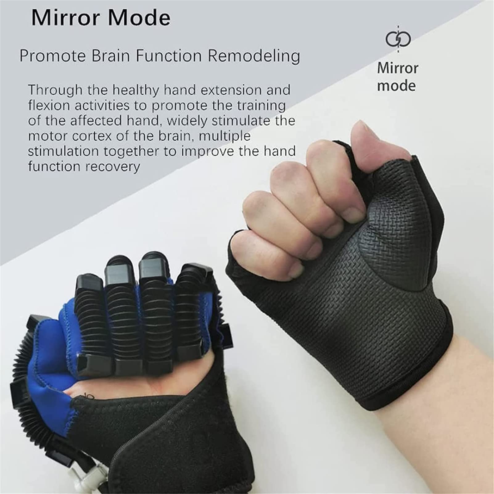 Guantes De Robot De Rehabilitación, con Entrenamiento De Un Solo Dedo Y Modo De Espejo, Órtesis De Rehabilitación De Entrenamiento De Dedos para La Recuperación De La Función De La Mano