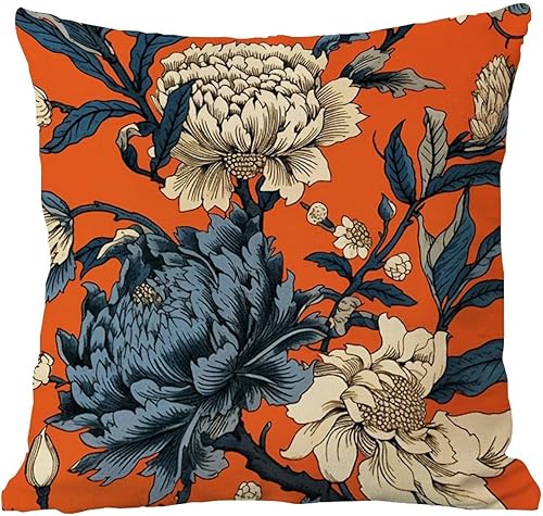 Vista 933 de ArogGeld Chinoiserie - Fundas de almohada escénicas asiáticas, estilo asiático, funda de almohada azul y verde Kelly, funda de cojín para decoración