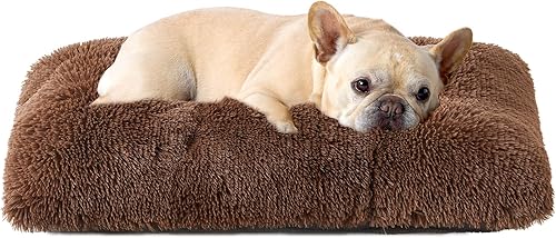 Miniatura 10 de EHEYCIGA Cama Esponjosa para Jaula de Perros Grandes, Almohadilla de Jaula de Piel Sintética Afelpada, Cama Calmante Anti-Ansiedad para Perros