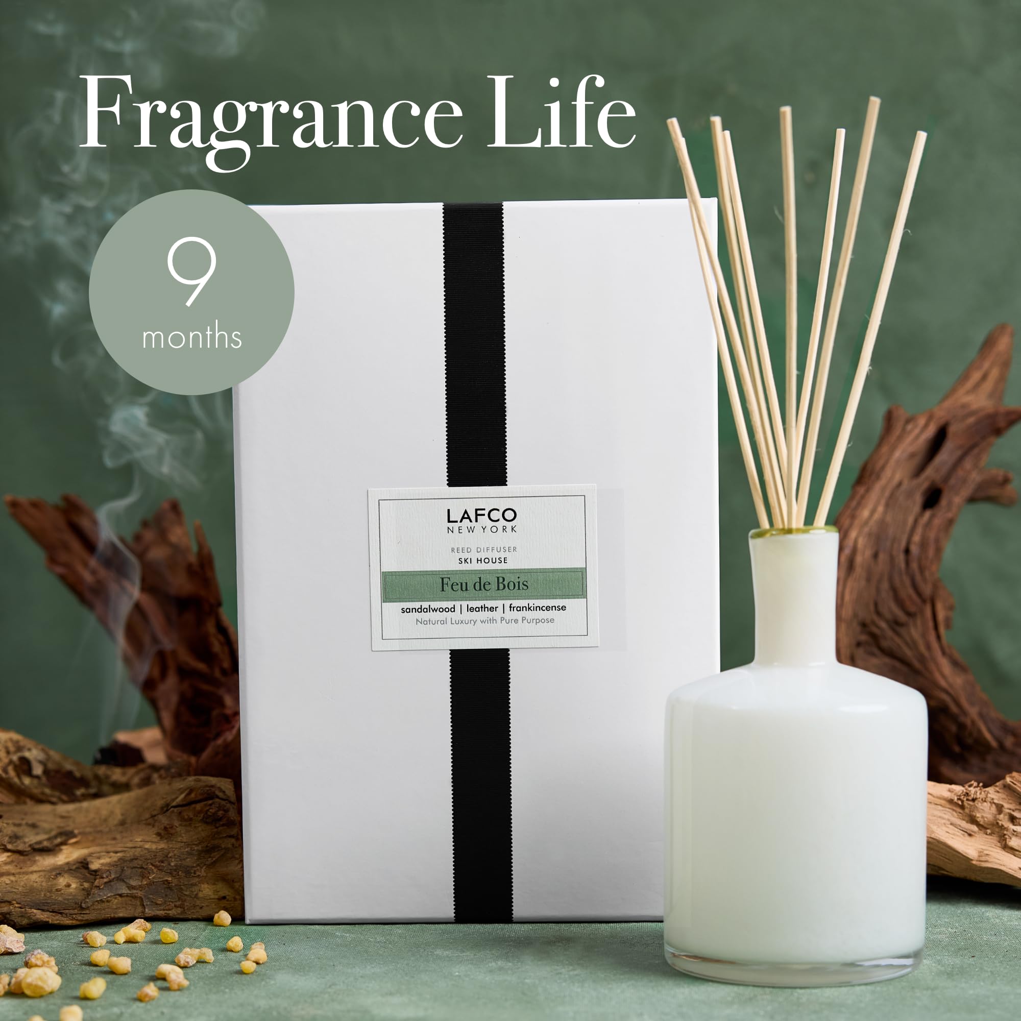 Amazon.com: LAFCO New York Signature Reed Diffuser, Feu de Bois