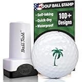 Golf Ball Stamp - Self-Inking Marker - Quick-Dry Permanent Marking Tool, No Leaks or Refills, Reusable & Waterproof Golfing Stamper - Ideal Gift for Golfers, Dads, (Animals and Plants)