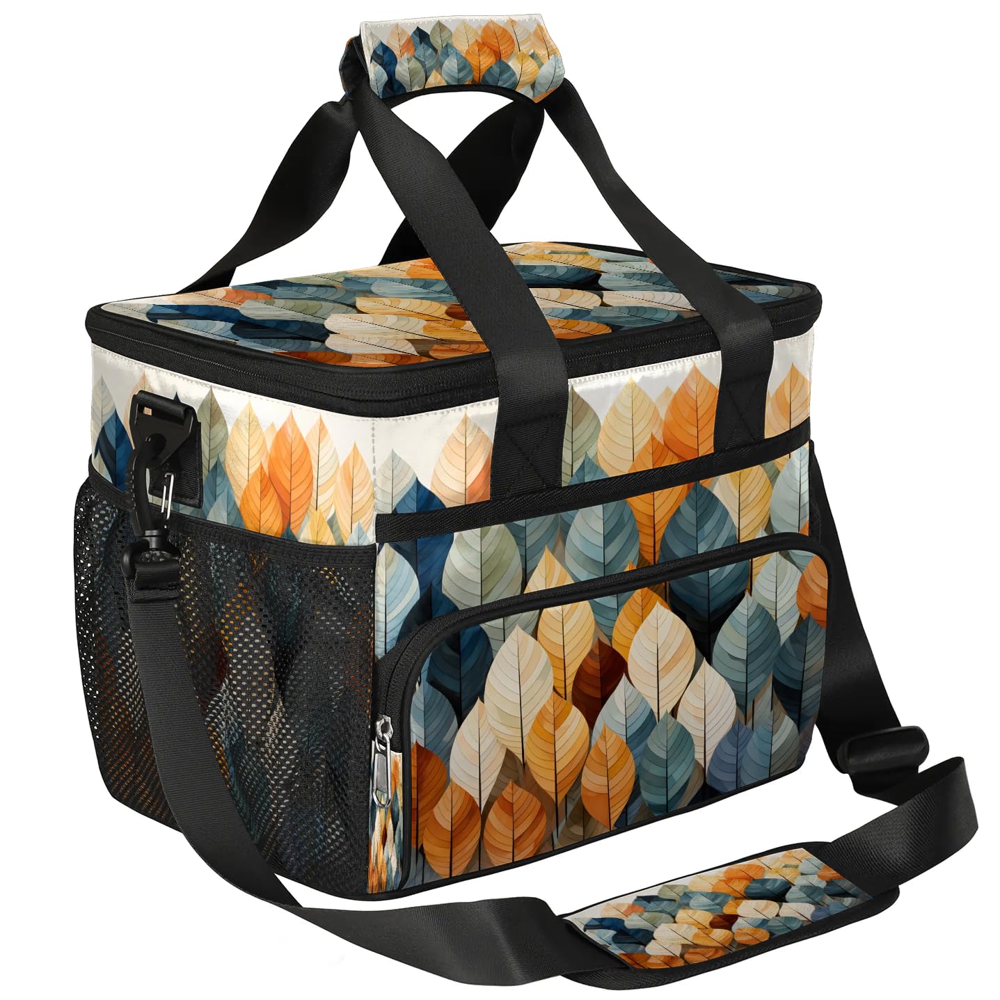 Lunch Box for Men Heavy Duty Insulated Lunch Bag for Women Modern Art Leaves Lunchbox for Adults Lunch