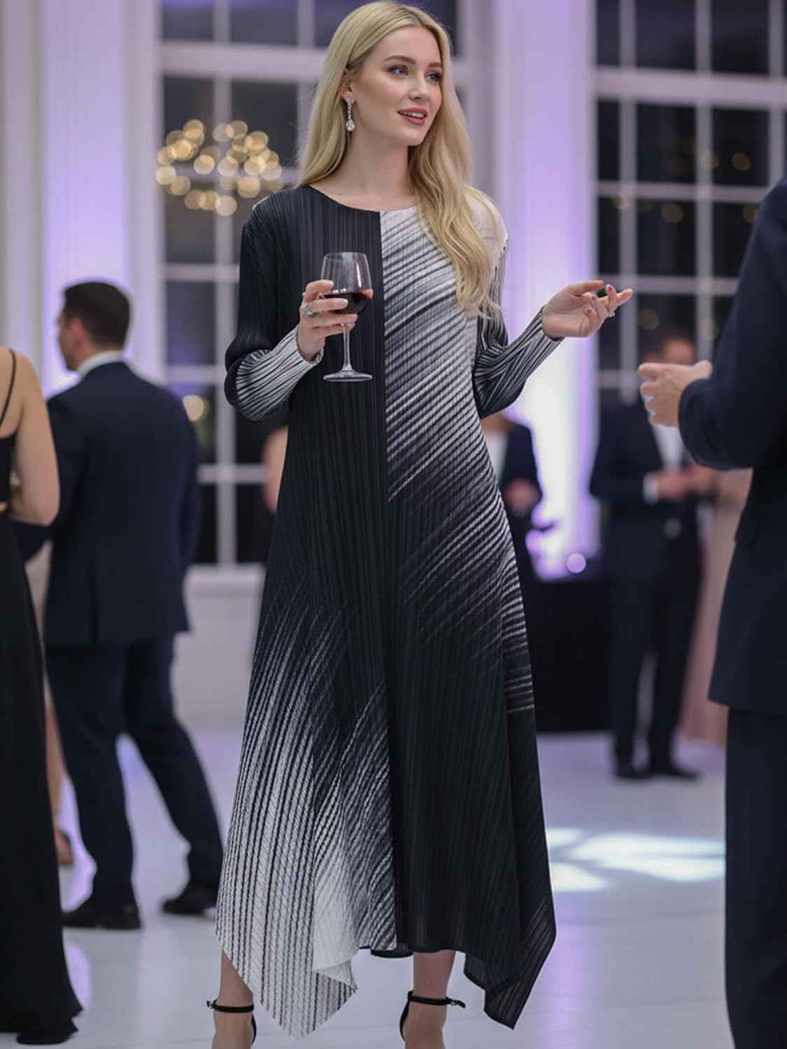 Women's Casual Long Sleeve Maxi Dress Wrinkle-Free Elegantly Classy Flowy One Size Dresses 2025 Fall New - Image 8