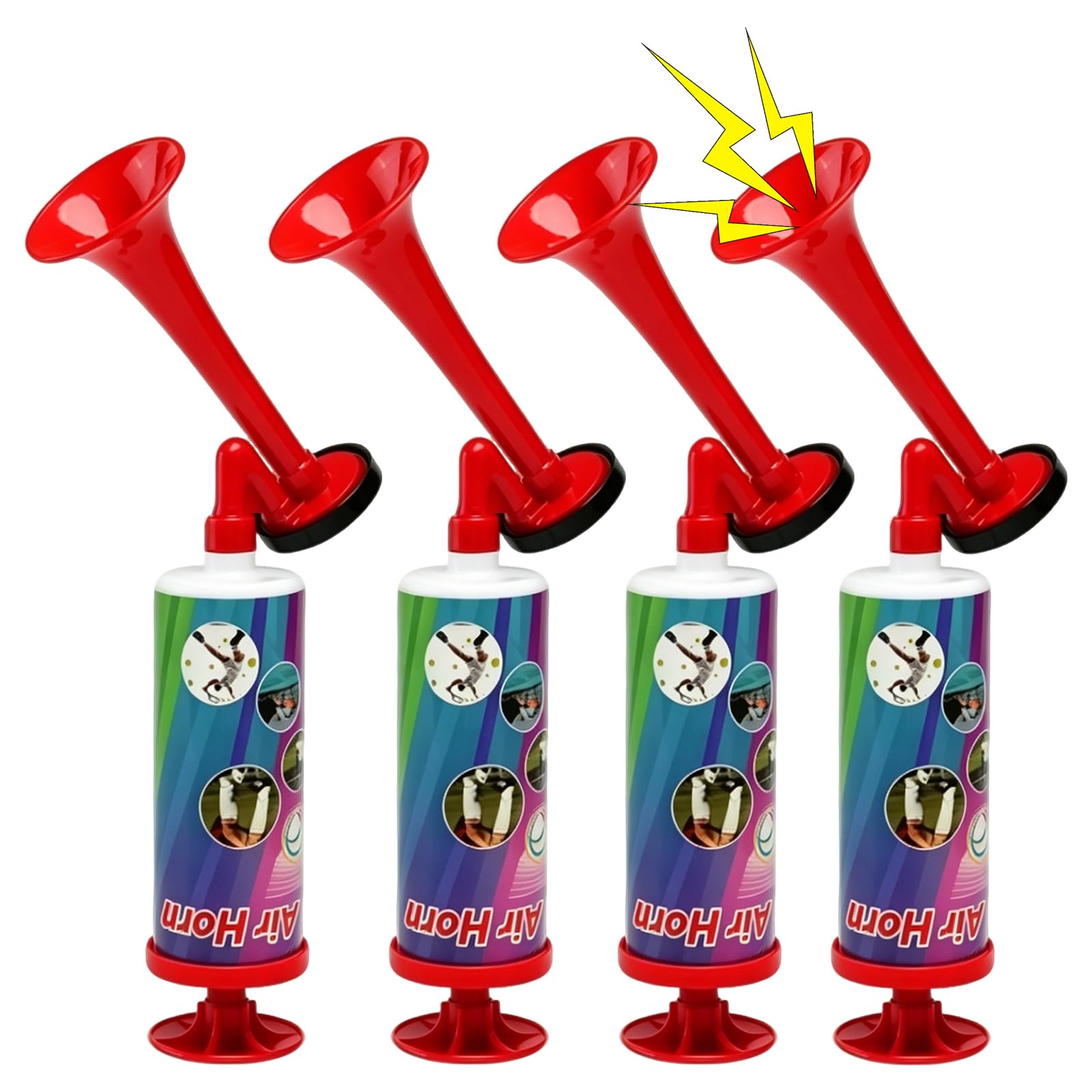 Trompette Supporter 120 dB 4 Pièces Corne de Brume Portable Coupe du Monde 2026