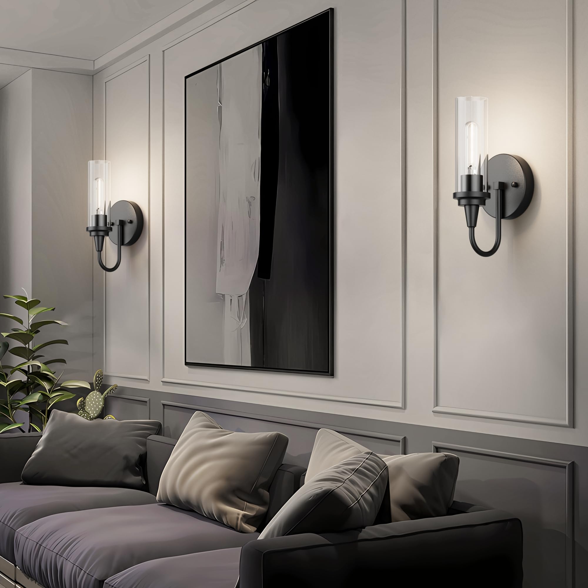 Snapklik.com : Aipsun Black Wall Sconces Set Of Two, Sconces Wall ...