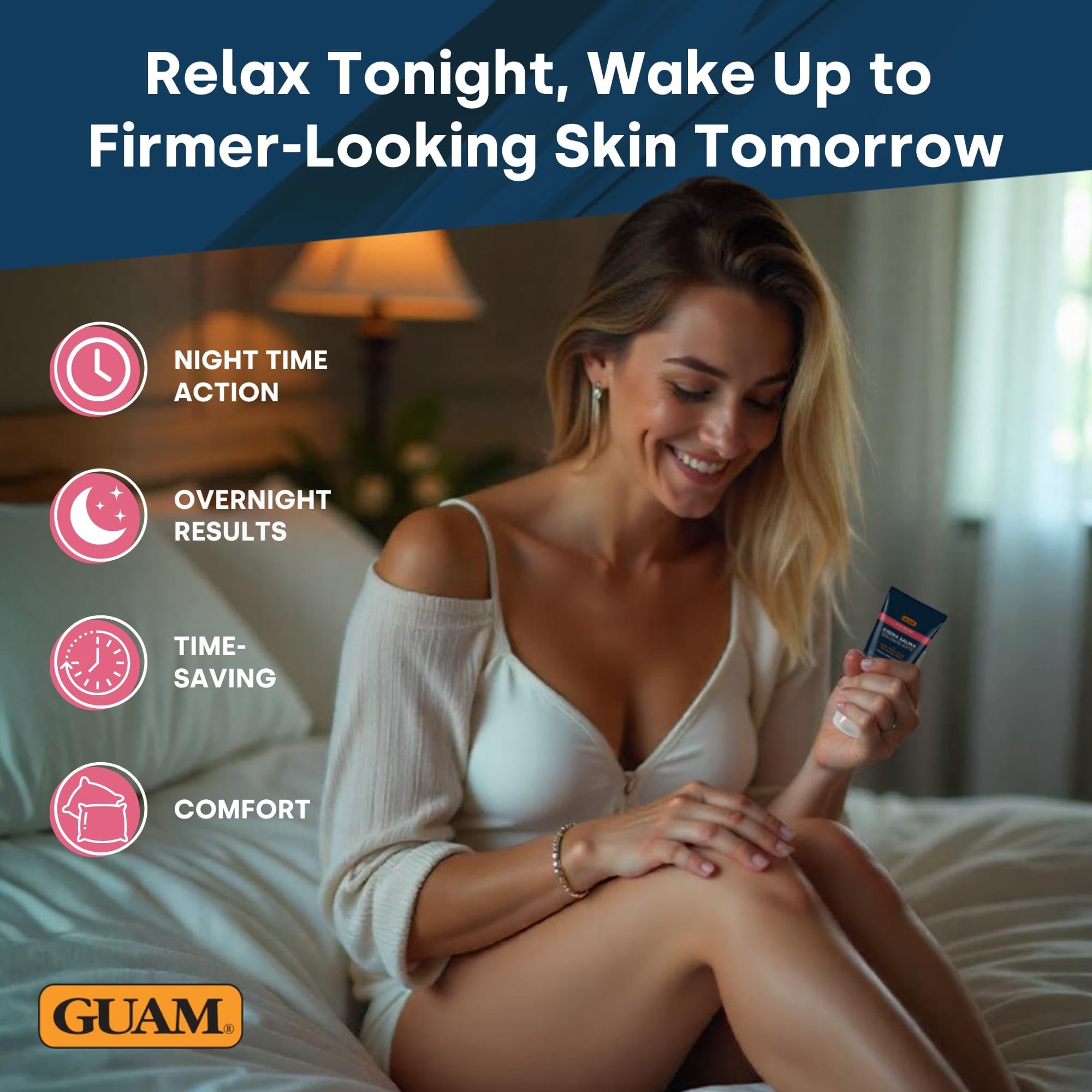 GUAM Seaweed Anti Cellulite Cream for Women with Vitamin E Caffeine and Maca Extract - Image 2