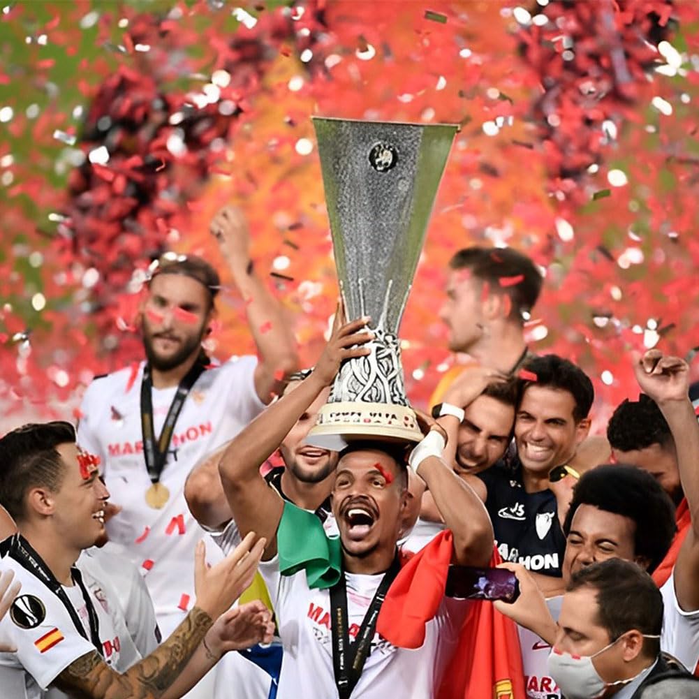 Resina Trofeos Ganador Europa Football League Réplica Plata Trofeo Copa de Campeones de Clubes de Fútbol/44Cm