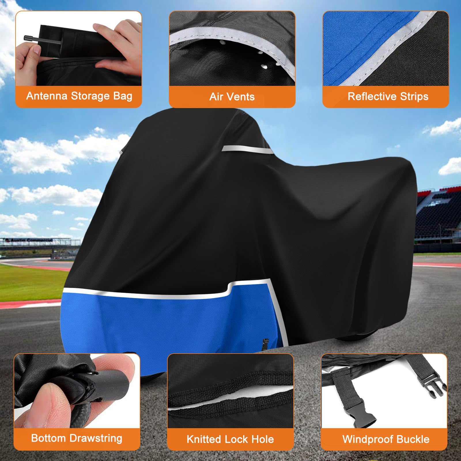 Telo Copri Moto adatto per BMW s1000r s1000rr f900r (senza bagagliaio), 420D Tessuto Oxford Telo Coprimoto Impermeabile per Esterno, Copertura Moto