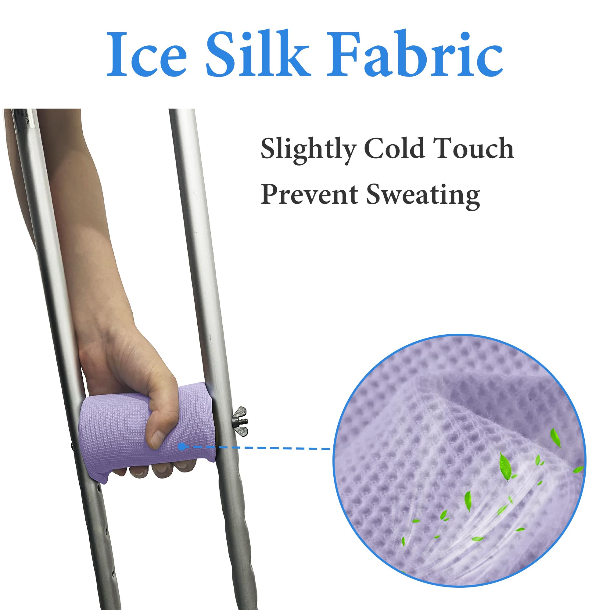 SPRING SEAON Stampelle Imbottitura Ice Silk Waffle Pattern Universal Stampelle Pad per Ascelle e Impugnature Pad per Stampelle Avambraccio Stampella Cuscino Stampella Cuscino Stampella Cuscino