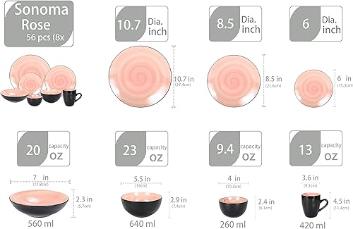 Miniatura 10 de Sonoma - Vajilla de cerámica, negro + moteado, pintada a mano