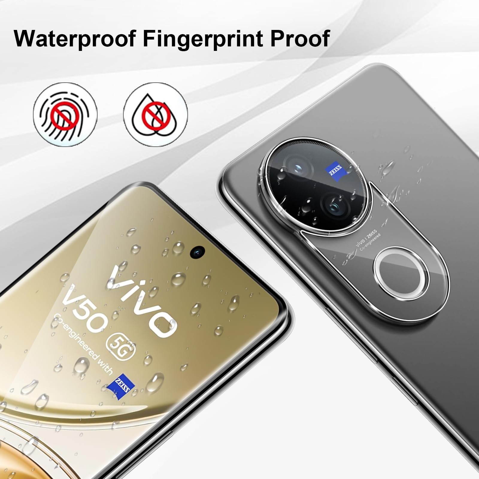 Liilaa Vetro Temperato per VIVO V50 / V50e 5G, 2 Pezzi