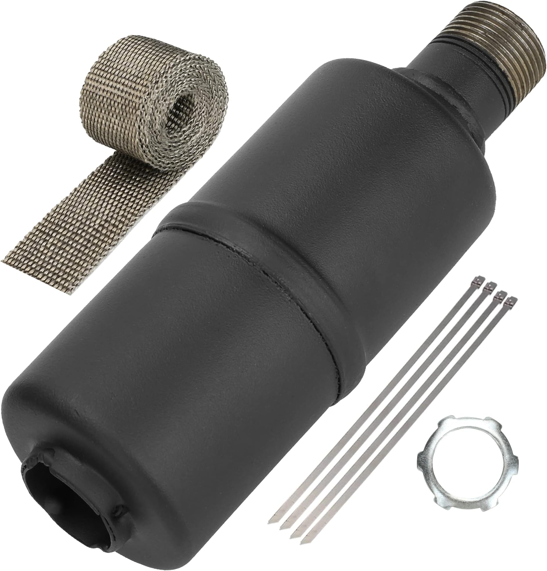 ARSPORT Two Exhaust pipes 1" male thread plus Mufflers For