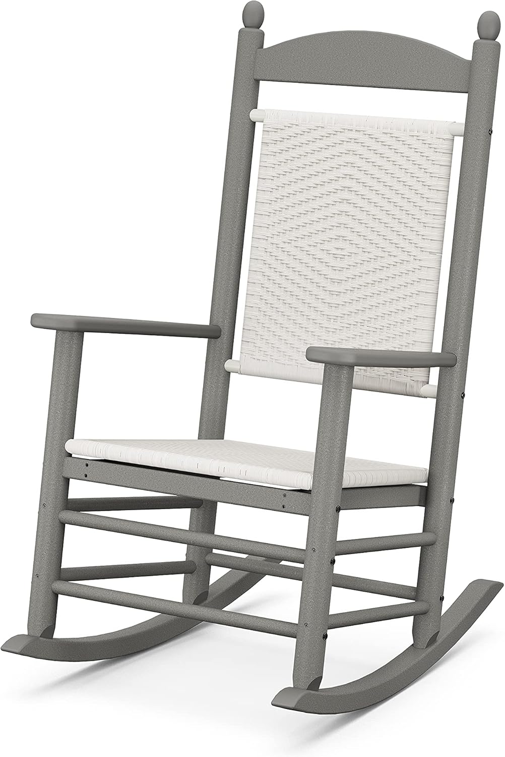 Amazon.com : POLYWOOD K147FGYWL Jefferson Woven Rocking Chair, Slate ...