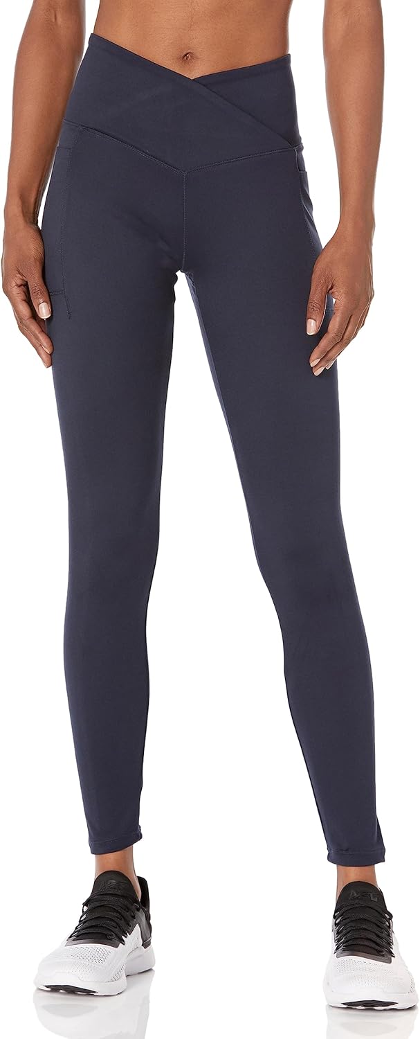 Danskin Women's Studio Cross Waist Full Length Leggings