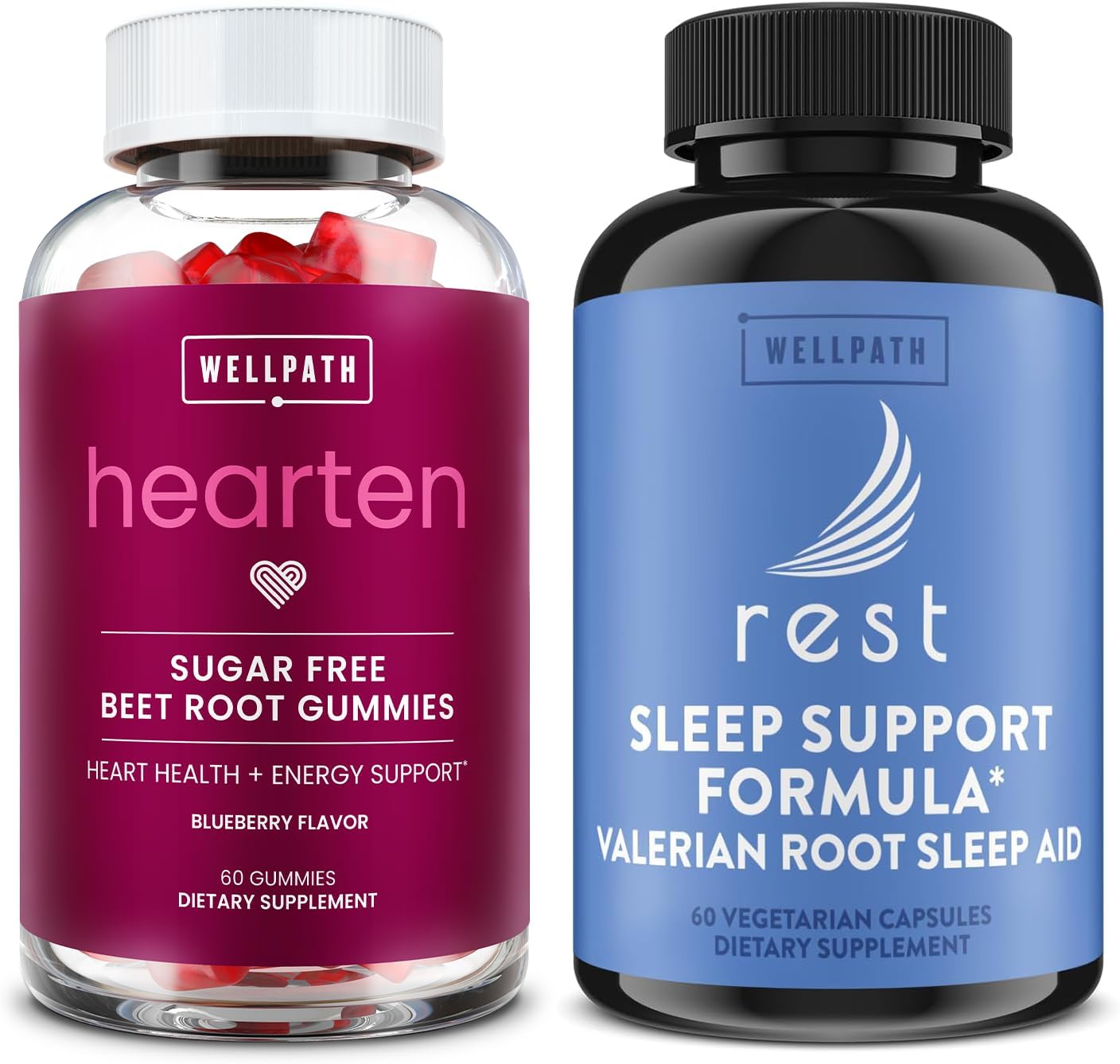 WellPathBeet Root Gummies (Sugar Free) 1500 mg – Blueberry Flavor for Blood Pressure Support and Rest Valerian Root Sleep Aid for Adults with Melatonin & L-Theanine - Natural Sleep Support, 60 Ct