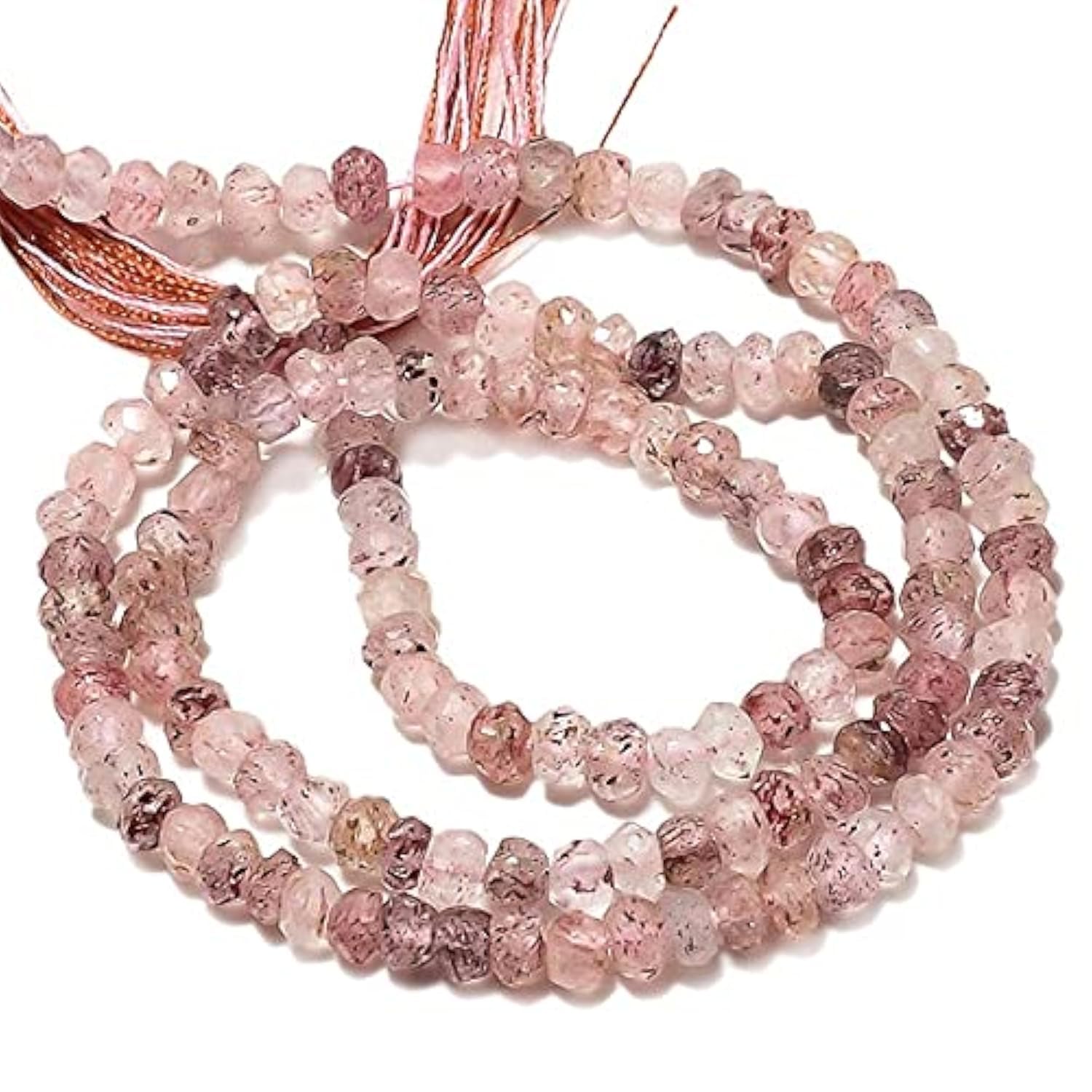Quartz fraise perles facettées LKBEADS haut de gamme pour création bijoux