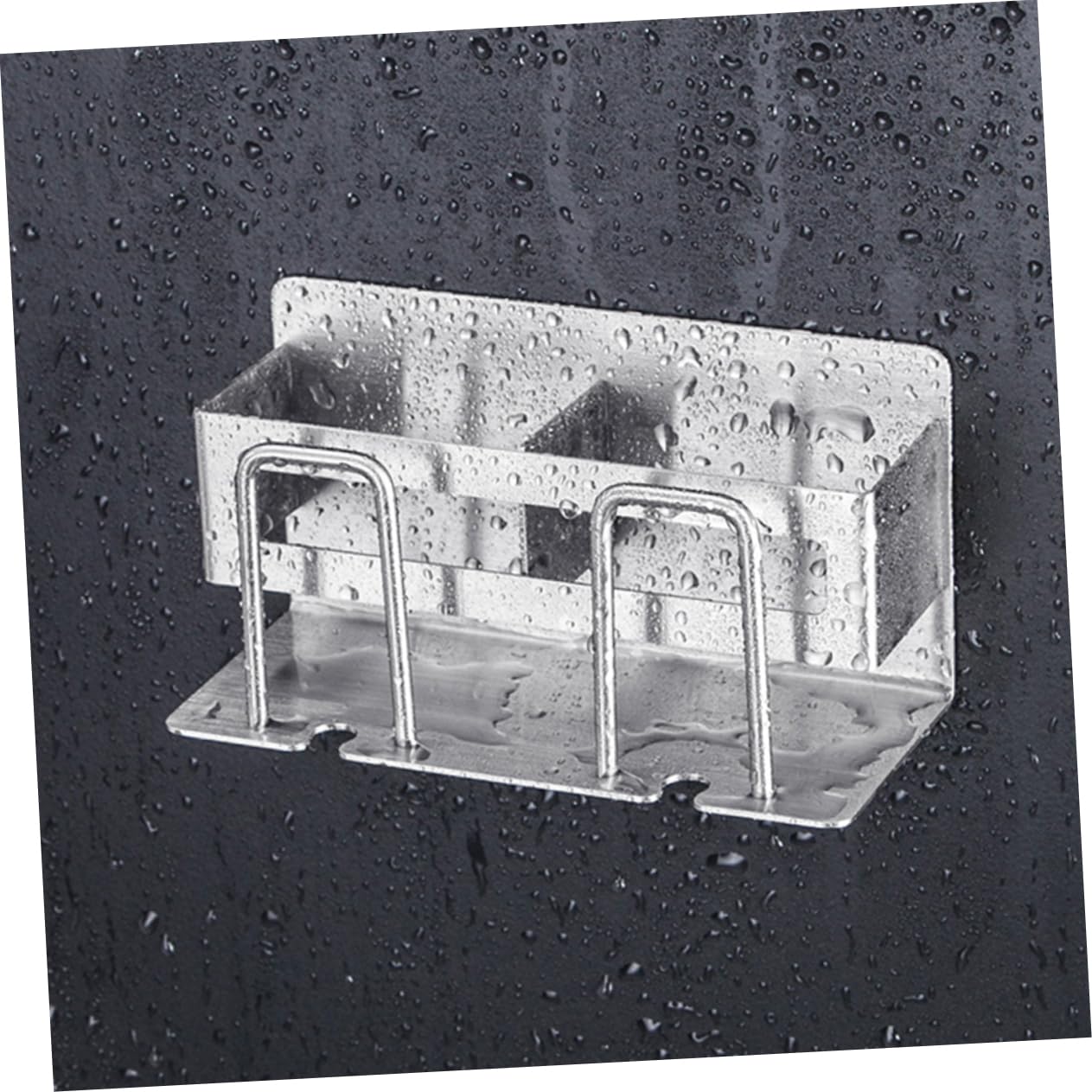 Cabilock Estante de Almacenamiento para Baño de Acero Inoxidable, Portacepillos de Dientes de Pared Compacto y Organizado, Accesorio Funcional para Sujetar Pasta y Cepillos